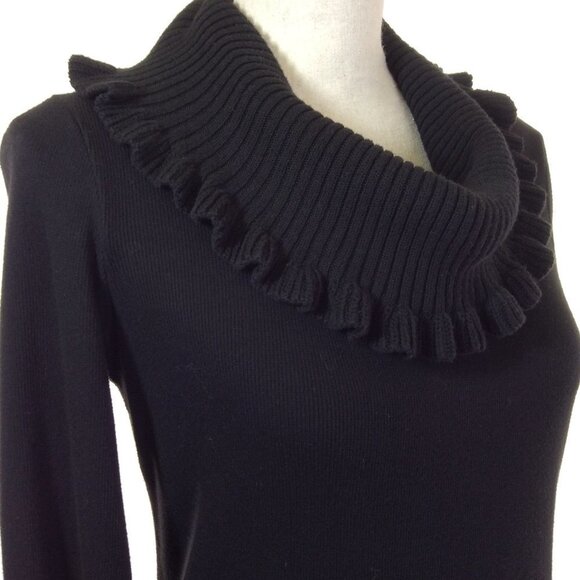 RAFAELLA Womens Top Size Medium Black Long Sleeve - Picture 4 of 12